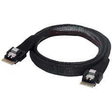Cablecc PCI-E Slimline SAS 4.0 SFF-8654 4i 38pin Host auf SFF-8654 Slim SAS Target Kabel 50cm