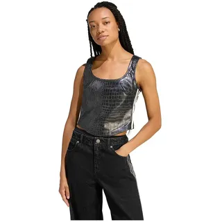 Adidas Originals Pleather Corset Ärmelloses Oberteil - Black - 38