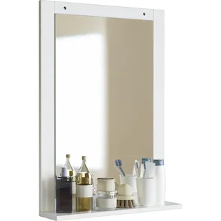 Holz Badspiegel Hängespiegel Nilari - Weiß