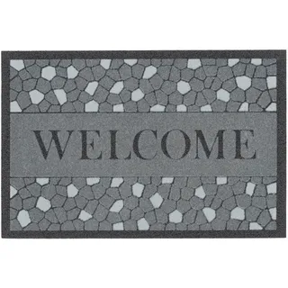 Pergamon IN, Schwarz, Textil, 50x80 cm Teppiche & Böden, Fuß , Stufenmatten, Fußmatten und Schmutzfangmatten