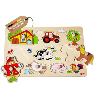 GoKi 57995 - Steckpuzzle - Bauernhof VI