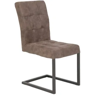 HELA Tische Schwingstuhl Mikrofaser braun 2er Set