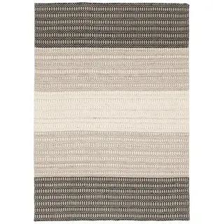 Pergamon Wollteppich Natur Teppich Wolle Skandi Stripes, Rechteckig, Höhe: 8 mm grau 70 cm x 130 cm x 8 mm