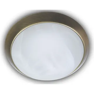 LED Deckenleuchte rund Ø40cm Alabaster Altmessing LED Esszimmerlampe dimmbar