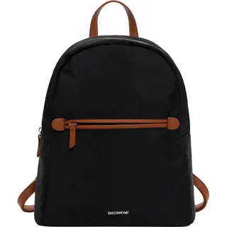 Rucksack EMILY & NOAH "Rucksack E&N Jarina", Damen, Gr. B/H/T: 27cm x 31cm x 13cm, schwarz (schwarz 100), Polyester, Rucksäcke Rucksack