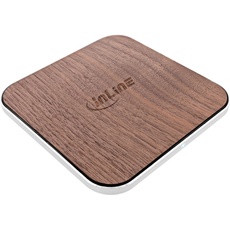 Bild InLine® Qi woodcharge, wireless fast charger, Smartphone kabellos Laden, 5/7,5/10W/15W, Typ-C