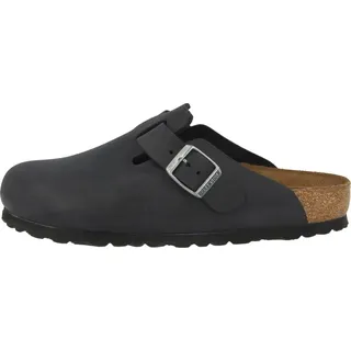 Birkenstock Boston Nubukleder geölt schmal schwarz 37