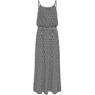 Only Damen Ärmelloses Maxi Blusenkleid | Lang Gepunktetes Print Tunika Dress | Spaghetti Träger ONLWINNER, Farben:Schwarz, Größe:34