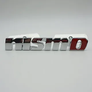 Für Nissan nismo - Metall - umbau - Aufkleber in das Metall - Marke Nissan tiida Nismo0507 Grill Emblem (Silber)