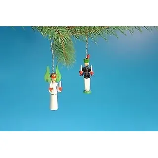 Baumbehang Bergmann und Engel als Baumschmuck Höhe ca 6,0 cm NEU Christbaumschmu
