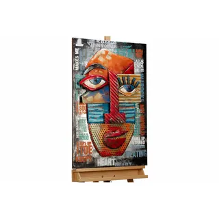 Kunstloft Metallbild Bunt 60/90 cm , Multicolor , Metall , 4.7x90 cm , Bilder & Rahmen, Bilder, Holz & Metallbilder