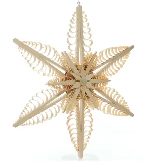 Fensterschmuck Spanstern Mitte 2 Sterne (beidseitig) 40x40x4cm NEU Holzstern