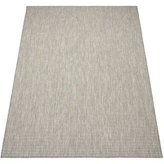 Paco Home Outdoor Teppich Modern einfarbig wetterfest Pflegeleicht für Garten , Balkon Grösse 80x250 cm - Grau