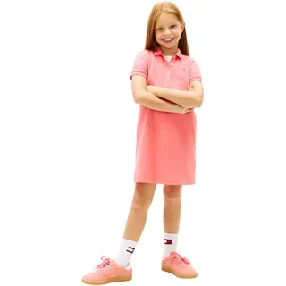 Tommy Hilfiger Mädchen Essential Polo Dress Kg0kg08564 Kleider, PINK (Tropical Blush), 10 Jahre