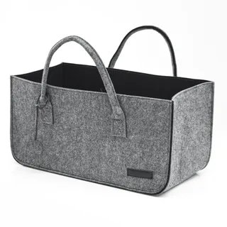 Dune Design Kaminholztasche Filz 50 x 25 x 25 cm Grau