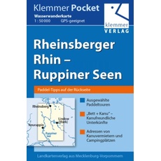 Klemmer Pocket Wasserwanderkarte Rheinsberger Rhin  Ruppiner Seen 1 : 50 000