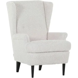 Mid.you Ohrensessel , Weiß , Textil , Buche , massiv , 72x104x85 cm , Wohnzimmer, Sessel, Ohrensessel