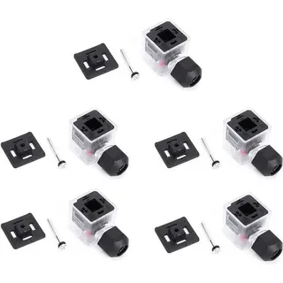 Elektrische 12V Gleichstrom-Steckverbinder, 5-Stück, transparent, für Magnetventil-Anwendungen. - Transparent