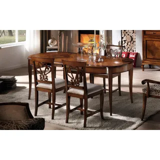 Möbel Einrichtung Gruppe Tisch + 4 Stuhl Set 5tlg. Esstisch Garnitur Esszimmer