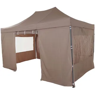 Siena Garden Allrounder Pavillon 4,5 x 3 m inkl. 4 Seitenteile Taupe