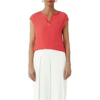 Comma T-Shirt mit Satin Blende