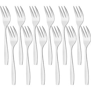 Kuchengabeln 12 Stück - Kleine Gabeln für Dessert & Kuchen - Hochwertige Edelstahl Kuchengabeln - Ideal für Dinnerpartys & Familienfeiern - Robustes Besteck Set von Marke 1