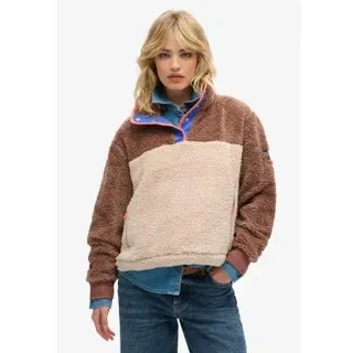 Superdry für Damen. W2012349A Supersoft Mash Up Fleece braun (M), Lässig, Polyester