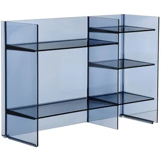 Kartell 09910BL Sound-Rack Regalwand, Bambus, blau, 26 x 53 x 75 cm