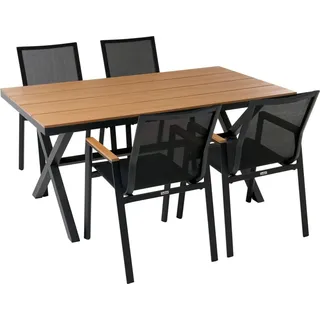 Beliani Tiano Set 4-tlg. Schwarz/Braun