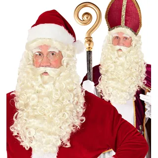 w widmann milano party fashion Weihnachtsmann, Saint Nikolaus mit Bart, Schnurrbart Augenbrauen,