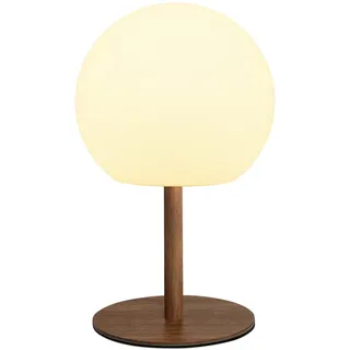 Heromind Kabellose Tischlampe Kugel-Design mit Fernbedienung, IP64 spritzwassergeschützt, Weißlicht bis 130 lm + RGB, 4000mAh Akku, 2 Höhen 27/41cm, stufenlos dimmbar, Timer, für innen & außen