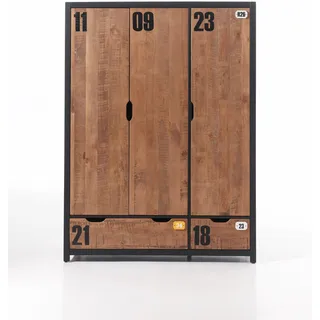 Vipack Kinderkleiderschrank Alex 148 x 55 cm Kiefer teilmassiv braun beige