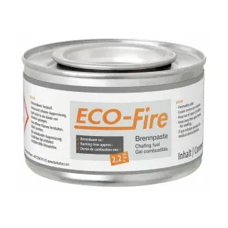 Bartscher Brennpaste Eco-Fire DS, Brennpaste mit ungiftigem Ethanol brennt sauber sowie geruchsneutral, 1 Karton = 48 Dosen à 180 g