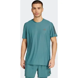 Laufshirt ADIDAS PERFORMANCE "OTR B TEE", Herren, Gr. XXL, preloved teal, Obermaterial: 86% Polyester, 14% Elasthan, normal, Rundhals, Shirts Laufshirt