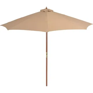 vidaXL Sonnenschirm mit Holz-Mast 300 cm Taupe - Taupe