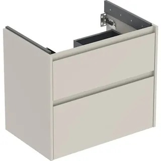 Geberit Renova Plan Unterschrank für Waschtisch, mit zwei Schubladen, 69,3x60,6x44,6cm, 504.029.DB.1, Farbe: sandgrau / lackiert seidenmatt