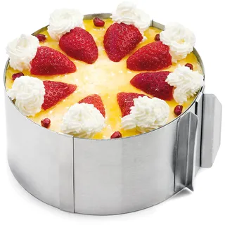 WEIS Tortenring verstellbar für Ø 16 cm bis 30 cm Edelstahl