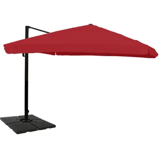 MCW Ampelschirm Bordeaux 350/350 cm , Textil , 410x350 cm , Sonnenschutz, Ampelschirme