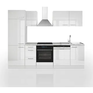 Vicco Küchenzeile Optima 270 cm Weiß