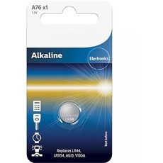 1 Stück Alkaline Knopfzelle A76/01B für kleine Geräte