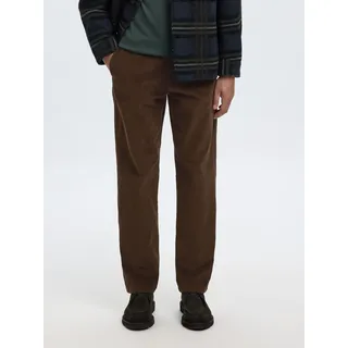 Selected SLH196 Straight Cordhose Braun 32