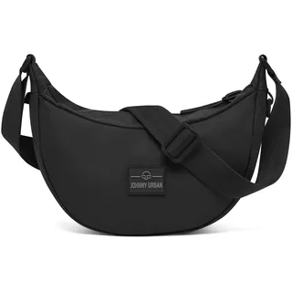 Johnny Urban Crossbody Bag Damen & Herren Schwarz - Ally Small - Moon Bag Design - Kleine Umhängetasche im Halbmond Stil - Halbrunde Tasche mit verstellbarem Gurt - Wasserabweisend