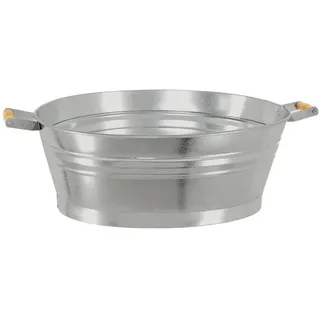 Dehner Dekowanne, ca. 55 x 42 x 19 cm, Zink, silber