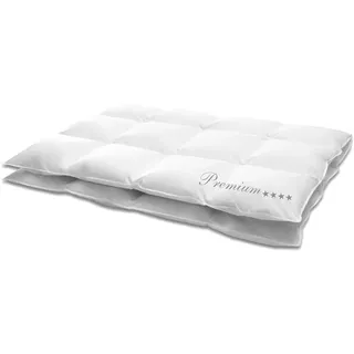 Hanskruchen Daunendecke Premium 4 Sterne Extra Warm 135 x 200 cm - Weiß