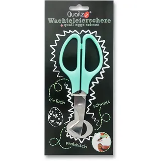 Quailzz Wachteleierschere aus Edelstahl – Wachteleier sauber & schnell öffnen – Spezialschere für Wachteleier ohne Splitter – ideal für Hobbyhalter & Feinschmecker - mint