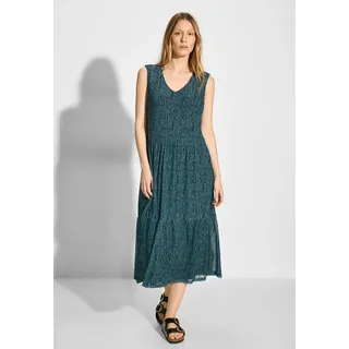 Cecil Damen B144113 Mesh Kleid mit Print, - grün