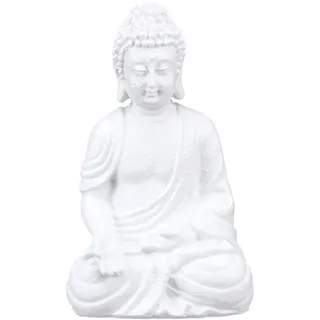 Relaxdays Buddha Figur 30 cm Weiß
