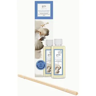 ipuro sunny beachtime - preiswerter Raumduft Nachfüller mit frischen Noten - Duftöl Refill mit Duftstäbchen - Raumduft Diffuser Nachfüllflasche 200ml - Raumduft Nachfüllflasche inkl Duft-Sticks