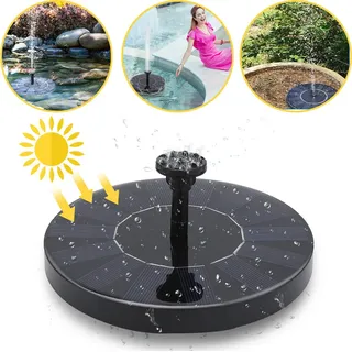 SWANEW Solar Springbrunnen Solar Teichpumpe Gartenpumpen Solarpumpe mit 1.5W Monokristalline Solar Panel Schwimmender Dekoration für Garten Kleiner teich Vogelbad Fisch-Behälter Pool