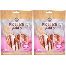 Zeus BetterBones, gedrehte Kaustangen für Hunde, mit Entenfleisch- und Cranberrygeschmack, 10cm, 114 g (2er Pack)
